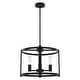 preview thumbnail 12 of 17, Hunter Astwood 18" 4-Light Chandelier, Caged, Kitchen Island, Dining Room, Entry - Transitional, Art-Deco, Contemporary