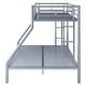 preview thumbnail 53 of 52, Metal Bunk Bed with 2 Built-in Ladders, Twin XL Over Queen/Full XL Over Queen Heavy Duty Bunk Bedframe with Guardrails for Kids