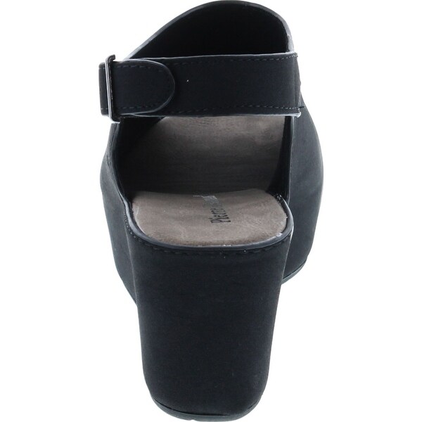 pierre dumas black wedges