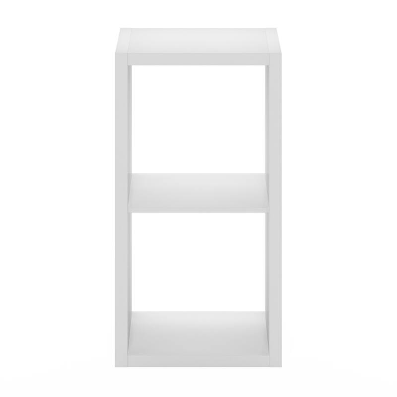 Furinno Cubicle Open Back Decorative Cube Storage Organizer, 2-Cube - White