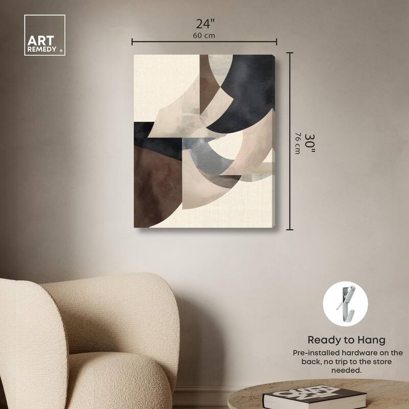 Planar Curves Canvas by Art Remedy, Gallery Wrapped