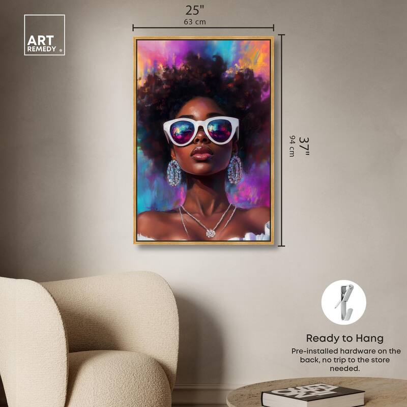 Bold Colorful Curls Canvas by Art Remedy