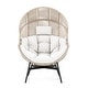 preview thumbnail 8 of 16, Gymax Wicker Stationary Egg Chair Lounge Basket Sofa Chair w/