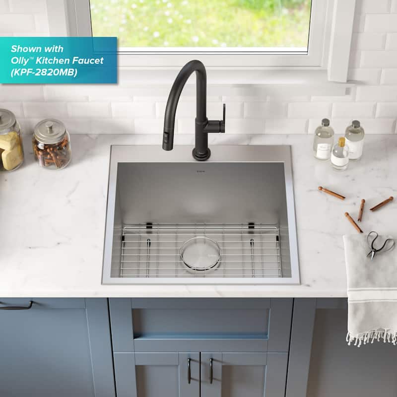 Kraus Standart PRO 22" Undermount Single Basin Stainless Steel Kitchen
