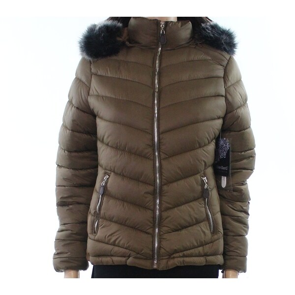 womens jacket faux fur hood