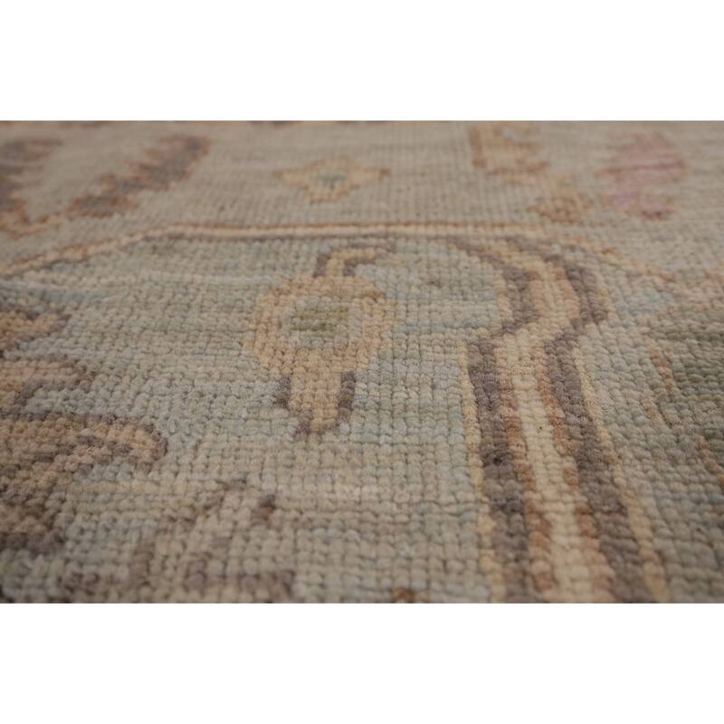 Oushak Turkish Area Rug Hand-Knotted Vegetable Dye Wool Carpet - 8'4" x 10'4"