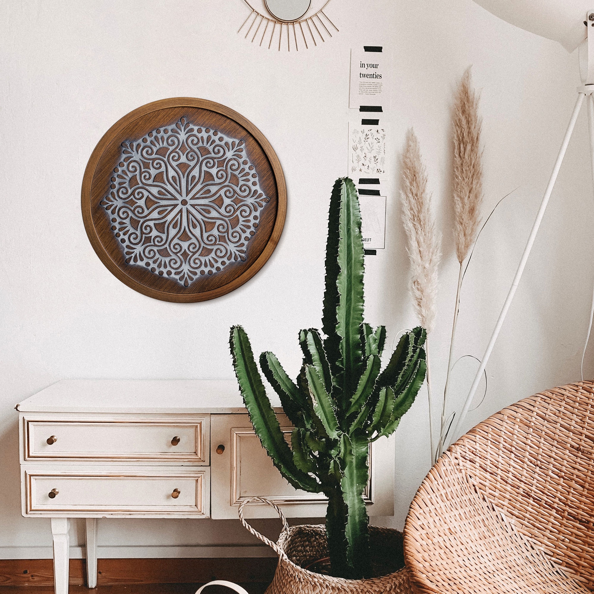 Wood, Geometric Art - Bed Bath & Beyond