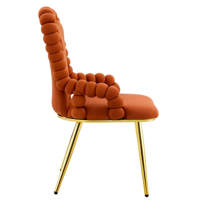 Dining Chairs Set of 2, Upholstered Dining Room Chairs with Metal Legs, Velvet Kitchen Chairs, Accent Chairs for Living Room