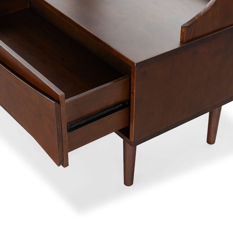 SAFAVIEH COUTURE Pitta Wood 1 Drawer Hall Tree - 28"W x 16"D x 70"H