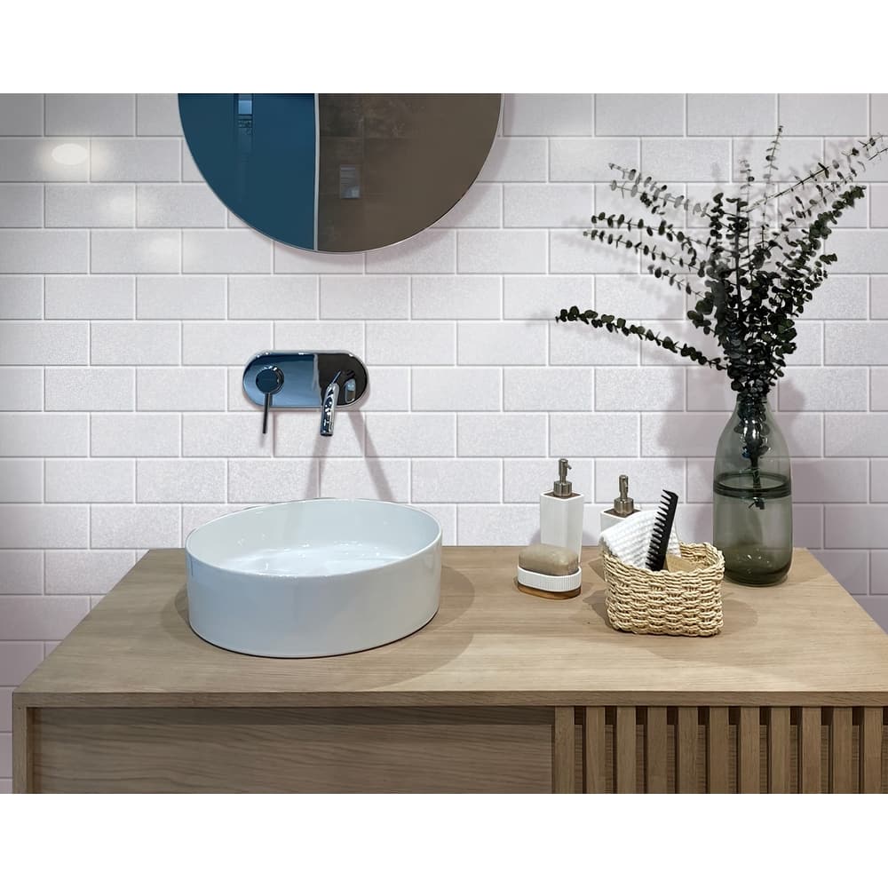 Apollo tile 3 x 6 Grandis Polished White Thassos Marble Tile (5 sq ft/case) - 40 Pack