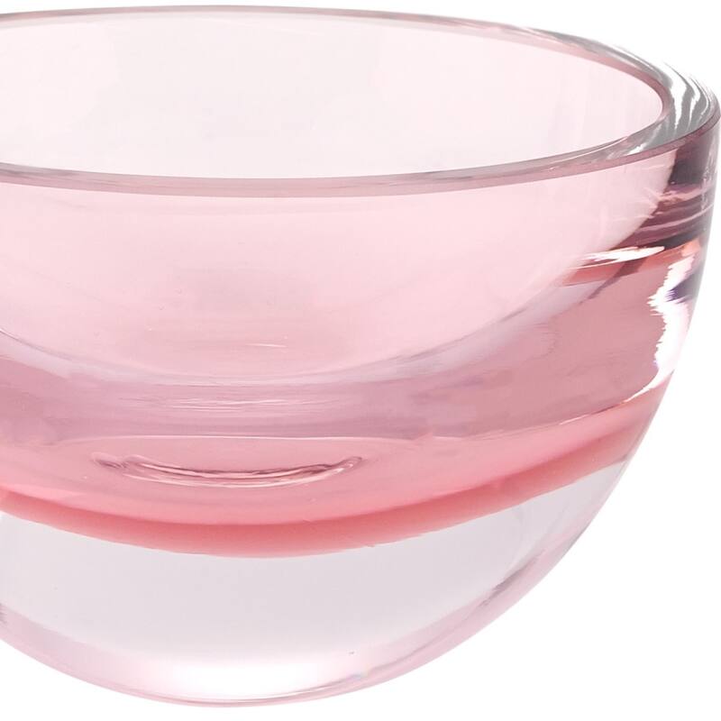 HomeRoots 6" Mouth Blown European Made Lead Free Cobalt Crystal Bowl