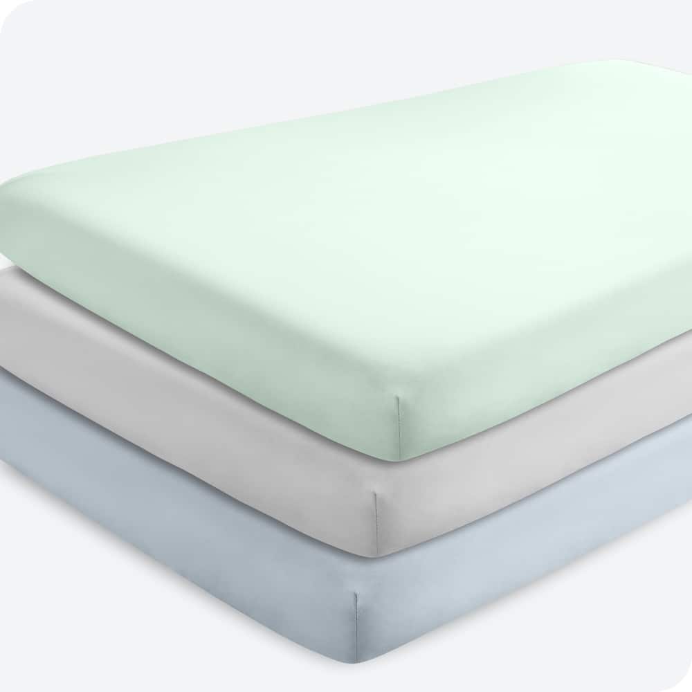 Bare Home Solid Ultra-Soft Crib Fitted Sheet