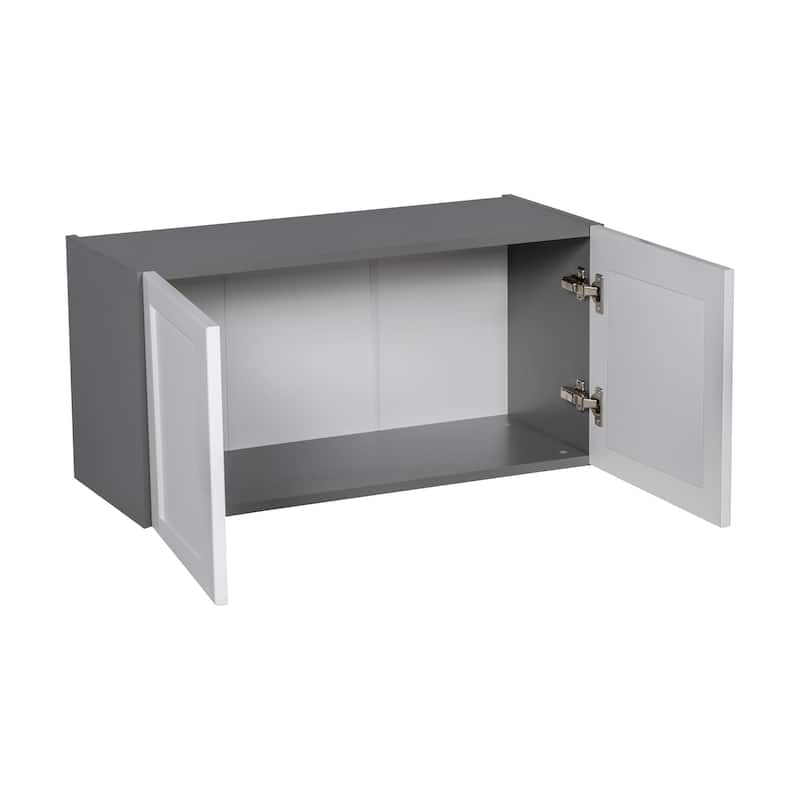24" x 18" Wall Cabinet-Double Door-Grey - 24 x 18 x 12