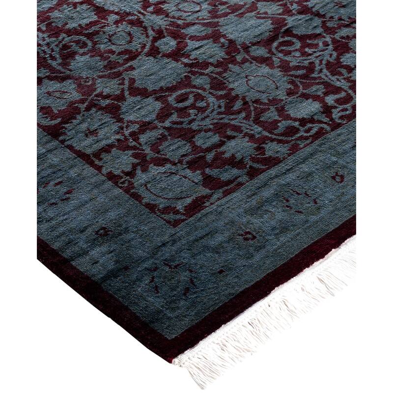 Overdyed One-of-a-Kind Hand-Knotted Runner Rug - Gray - 2' 7" x 10' 2"