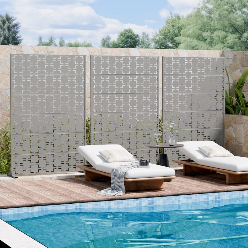 6 ft. H x 4 ft. Metal Privacy Screen Free Standing