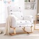 preview thumbnail 14 of 126, HOMYKA Rocking Chair for Nursery with Footrest White-Cow