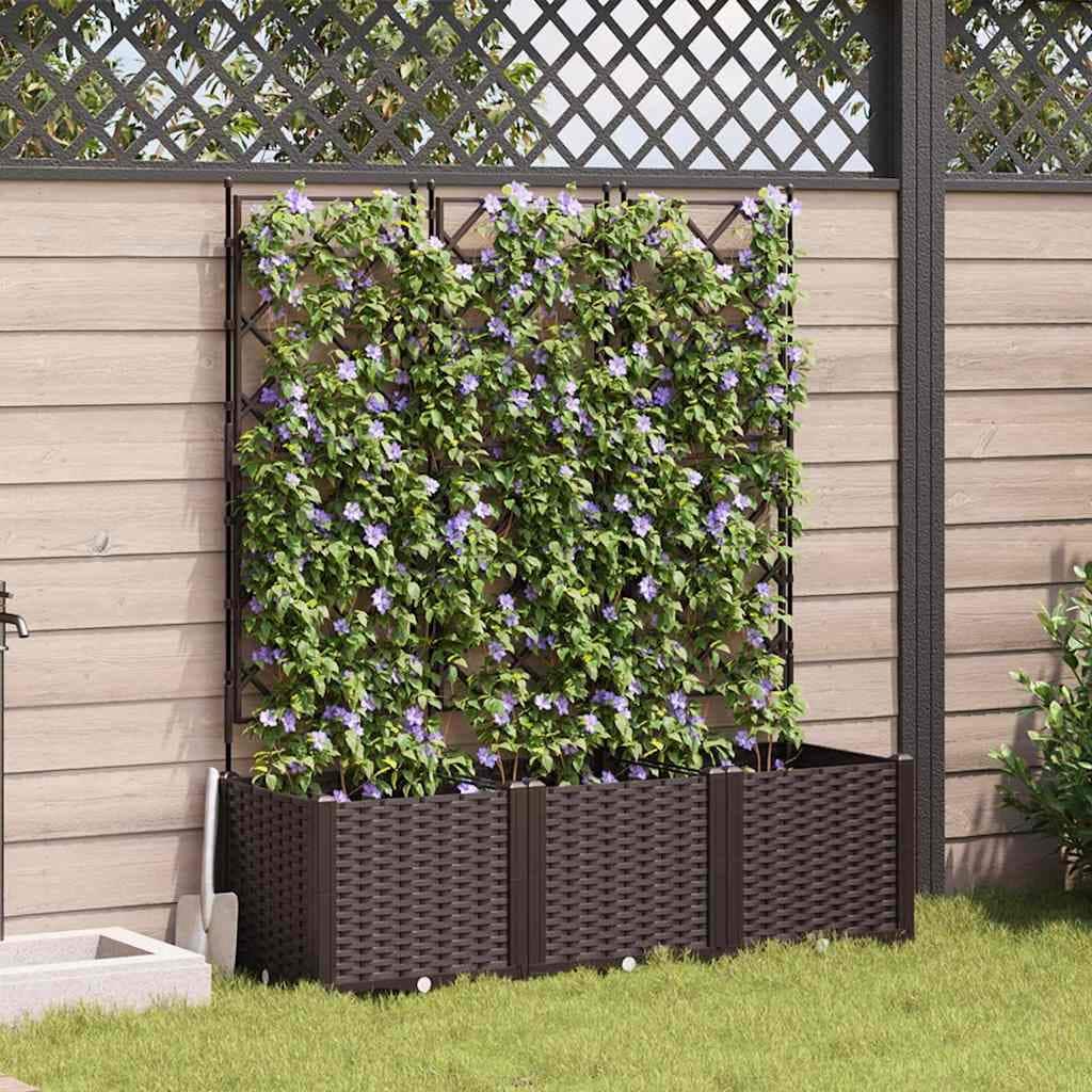 vidaXL Garden Planter with Trellis