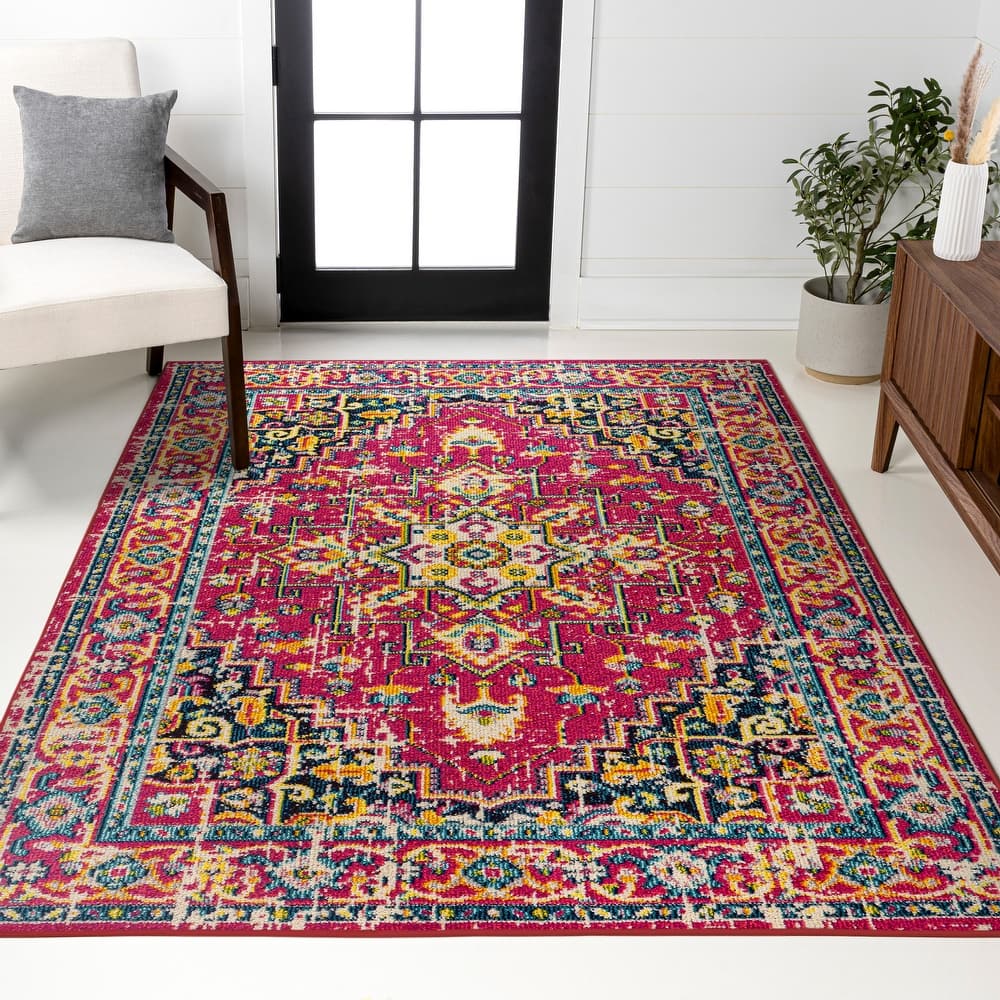 JONATHAN Y Audrey Geometric Medallion Area Rug