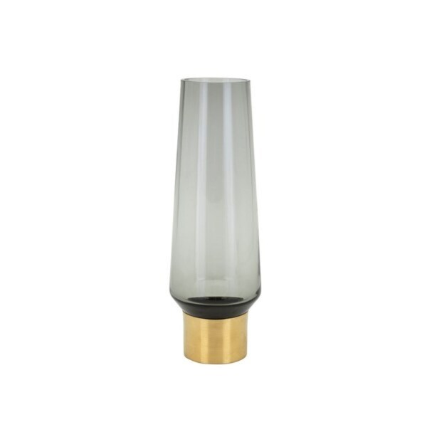 13" Gray Small Glass Vase Tabletop Decor - N/A
