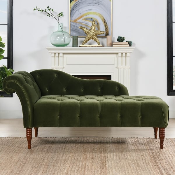 Samuel Tufted Roll Arm Chaise Lounge