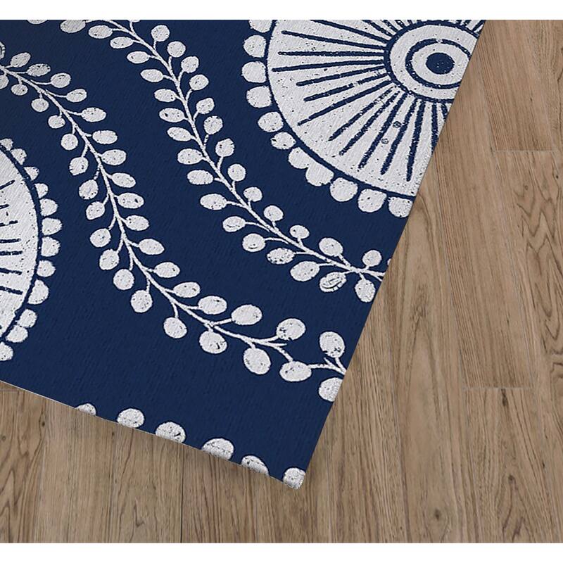 OPHELIA NAVY Kitchen Mat By Kavka Designs Bed Bath & Beyond 33356225