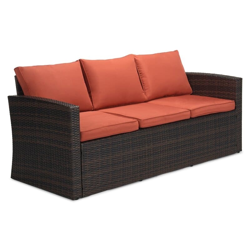 5-piece Wicker Patio Conversation Furniture Set
