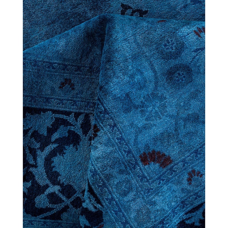 Vibrance, One-of-a-Kind Hand-Knotted Area Rug - Blue, 10' 2" x 13' 10" - 10' 2" x 13' 10"