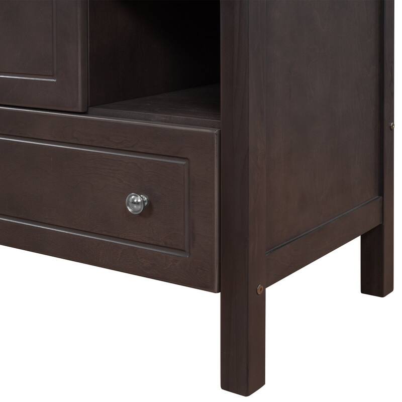 Upgraded 30" Bathroom Vanity with Sink,Bathroom Cabinet with Storage, Brown
