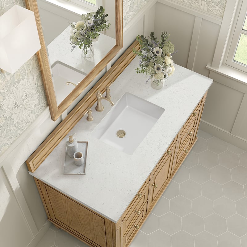 James Martin Vanities Lorelai 48" Single Vanity, Light Natural Oak - Lime Delight.