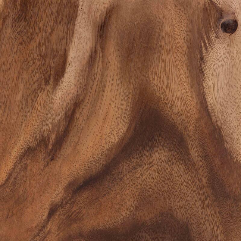 Lin Suar Wood Dining Set - Handcrafted Rectangular Solid Wood Table with Seating, Rustic Modern Kitchen or Dining Room Set