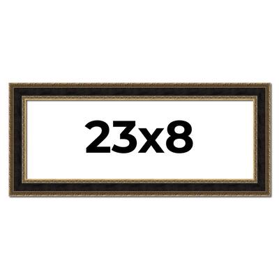 23x8 Frame Gold Antique Vintage Sold Wood Picture Frame | 1.75 Inch