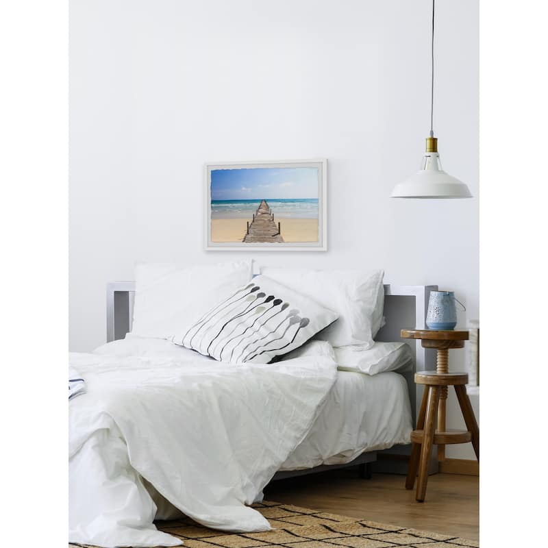 'Coastal Bridge' Framed Painting Print