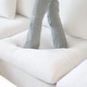 preview thumbnail 6 of 15, Oversized Linen Sectional Sofa Down Filled U-Shaped Couch for Living Room Set