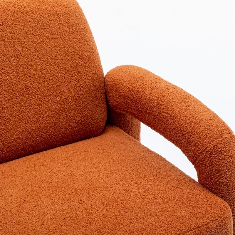 SEYNAR Mid-Century Modern Boucle 51'' Solid Wood Curved Sofa