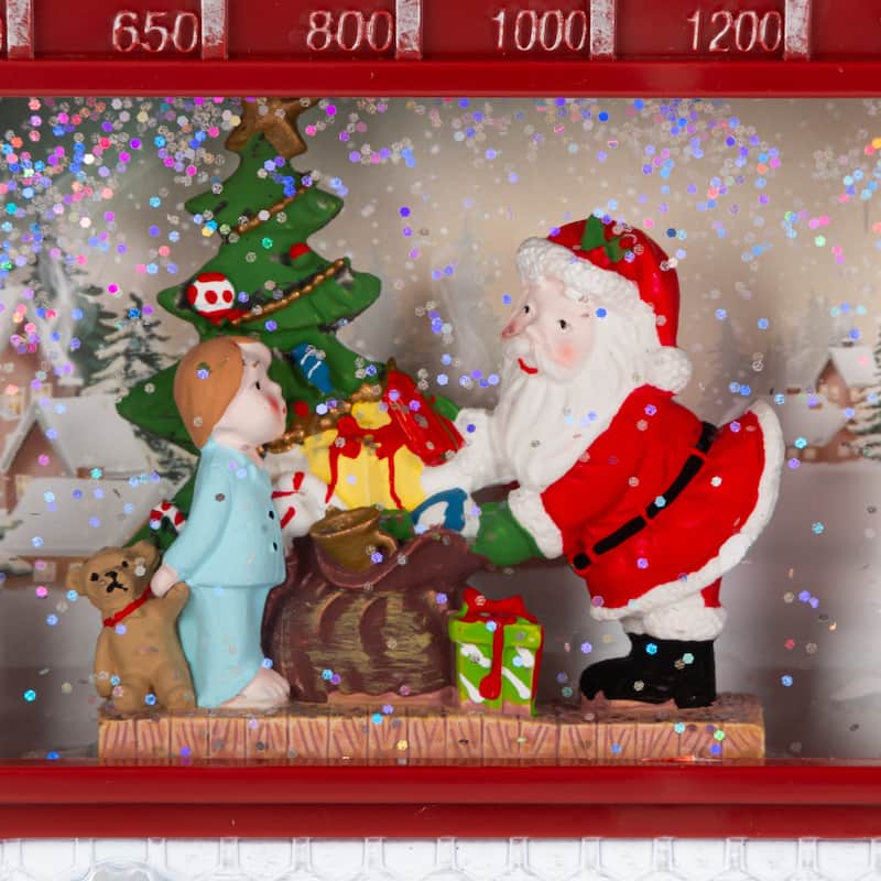 Christmas Holiday Vintage Radio Snow Globe with Santa - N/A