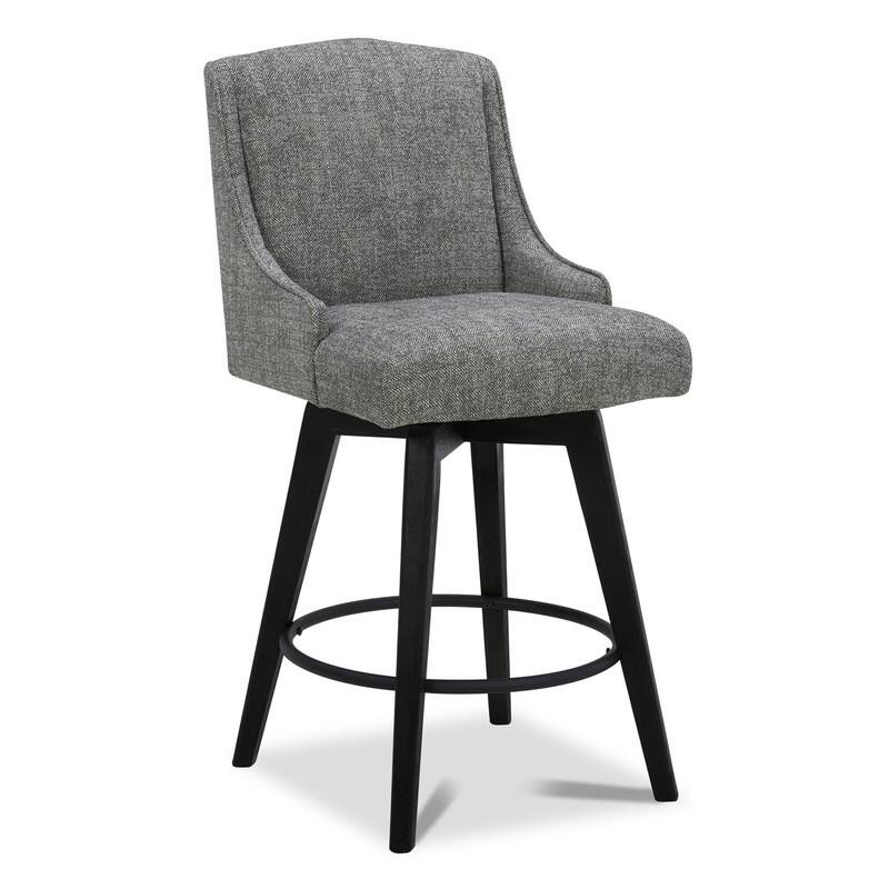 Spruce & Spring Jayden Upholstered Counter Height Swivel Barstool Set