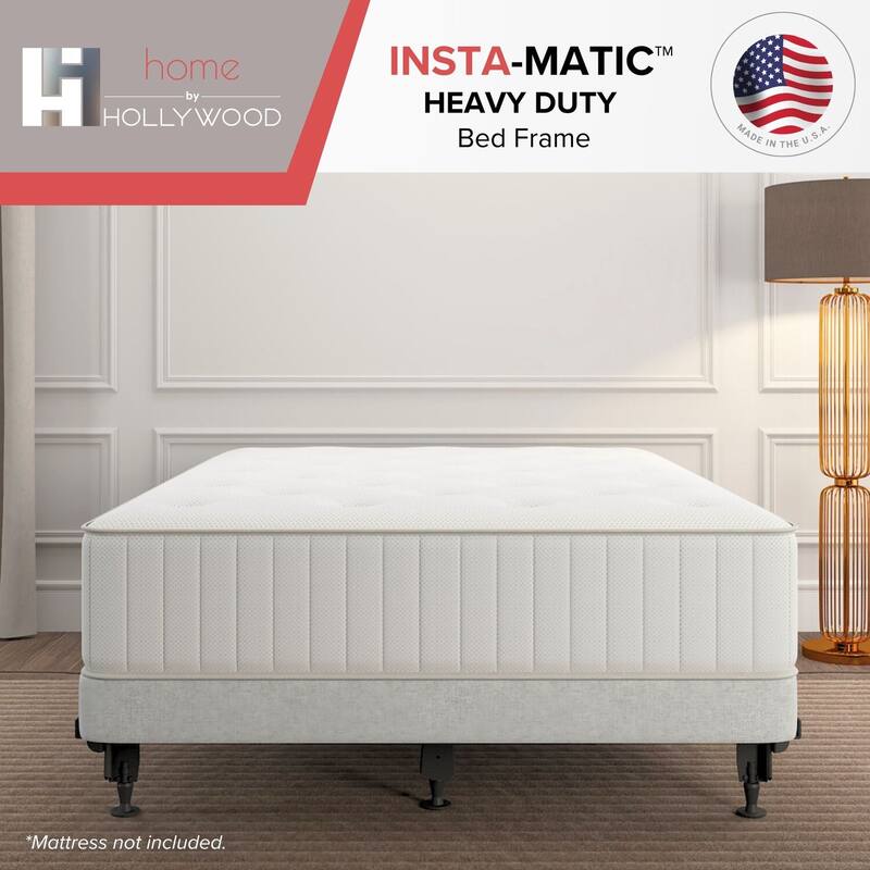 Heavy Duty Multi-Fit Bed Frame - Twin, Full, Queen, King, Cal King - Universal Rail Design