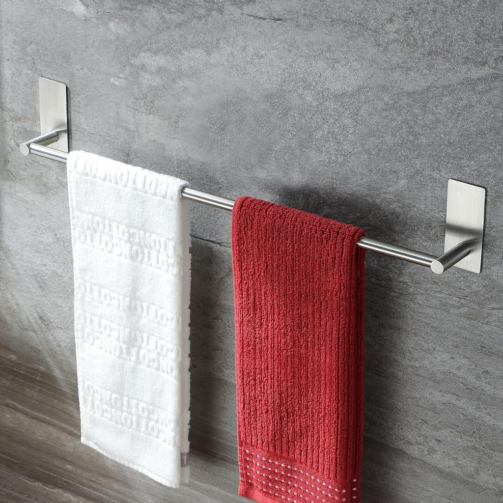 24 inch self-adhesive towel rack, can be stuck on the wall, 304 stainless steel bathroom hardware