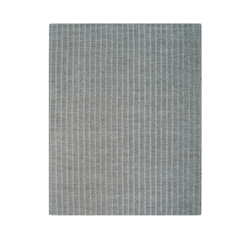 Hand-Knotted Wool Premium Gray Rug, 4' x 6', Gray Area Rug, Contemporary Handcrafted Design for Modern Rooms - L