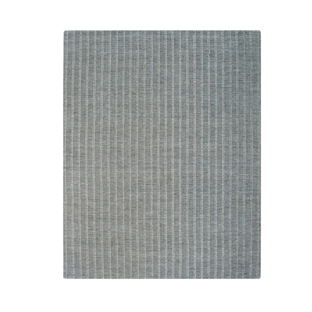 Hand-Knotted Wool Premium Gray Rug, 4' x 6', Gray Area Rug, Contemporary Handcrafted Design for Modern Rooms - L
