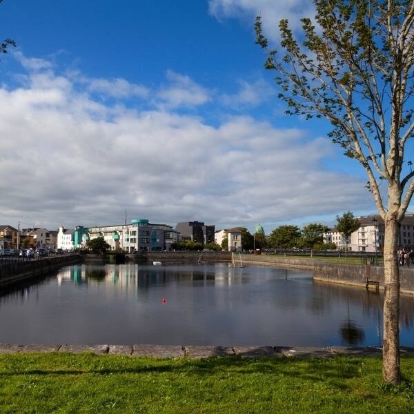 Enclosed Dock Off The Corrib River Near Claddagh Qauy, Galway City ...
