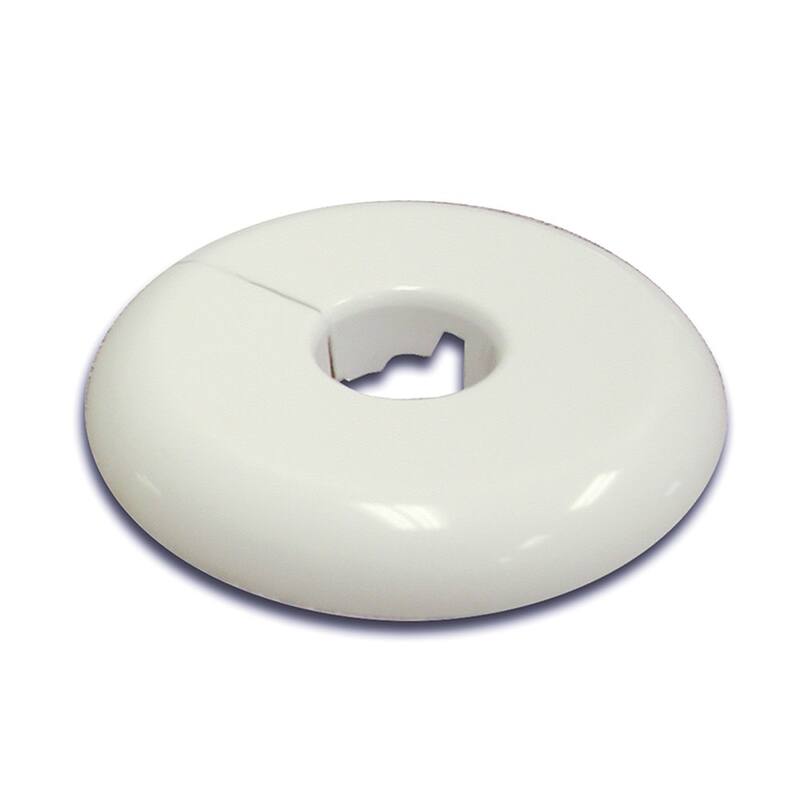 Jones Stephens F07150 1-1/2 IPS White Flex Floor / Ceiling Plate - White
