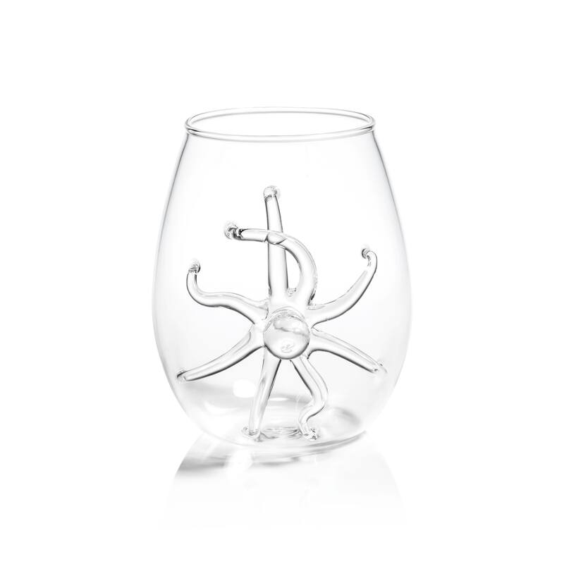 Octopus Stemless Glasses, Set of 6