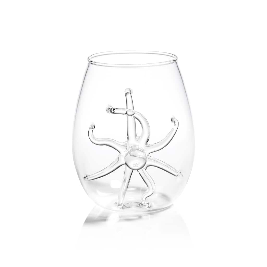 Octopus Stemless Glasses, Set of 6