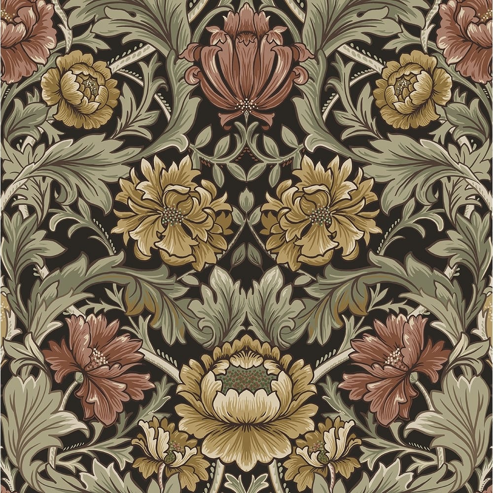 Harry & Grace Acanthus Floral Cameo Peel and Stick Wallpaper