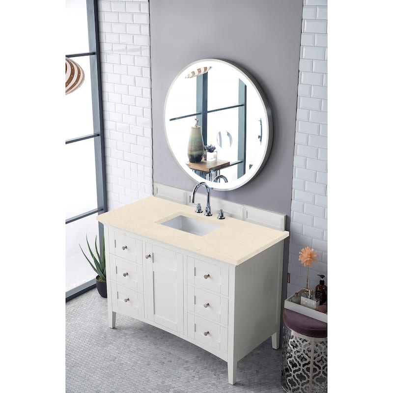 James Martin Vanities Palisades 48" Single Vanity, Bright White