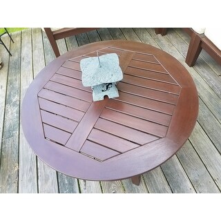Havenside Home Moosonee Wood Patio Round Coffee Table