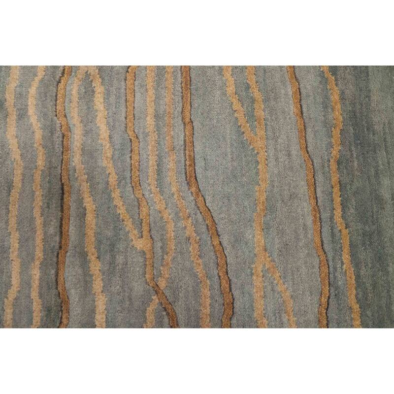 ECARPETGALLERY Hand-knotted Peshawar Ziegler Light Blue Wool Rug - 5'0 x 6'11