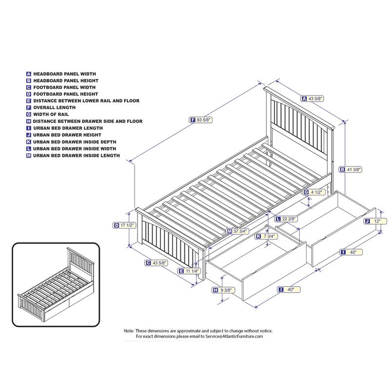 Twin Platform Bed with Drawers - Classic Comfort Bed Frame, White Finish, Underbed Storage