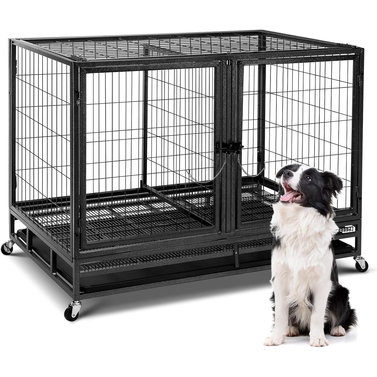 Large Dog Crate, Puppy Dog Playpen, Pet Cage for Yard, Indoor Outdoor